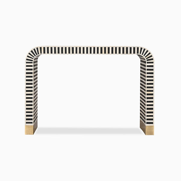 Rivana Striped Inlay Console Table