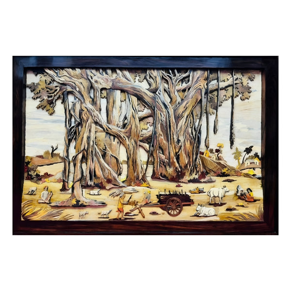Gramvriksha Roswood Inlay Painting