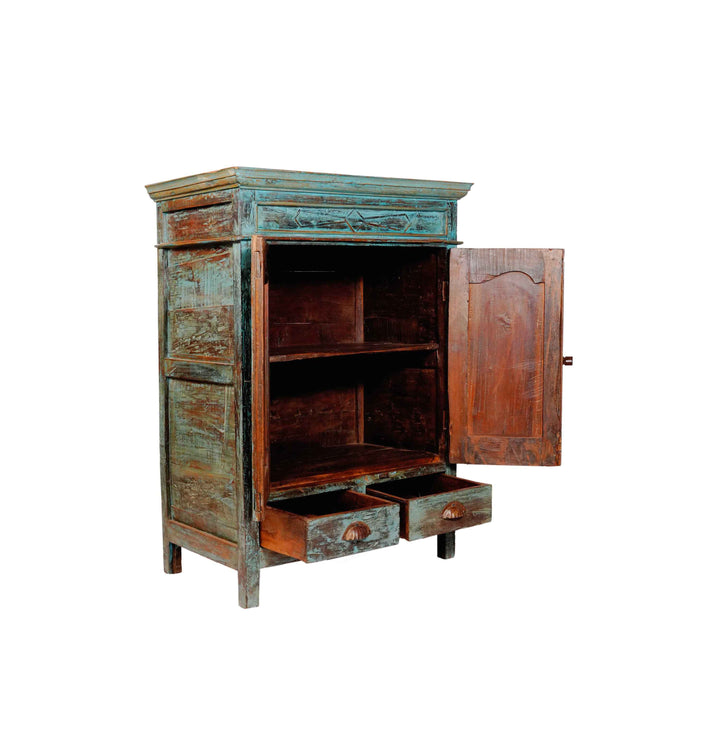 Aarav Teak Wood Vintage Kitchen Cabinet