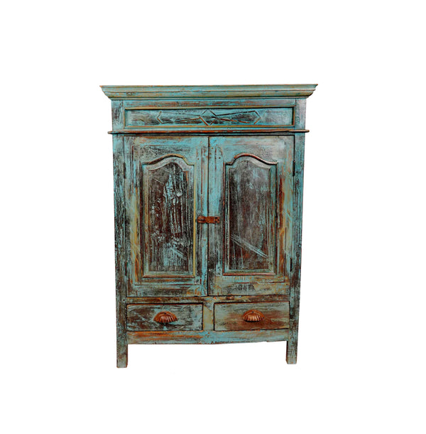 Aarav Teak Wood Vintage Kitchen Cabinet