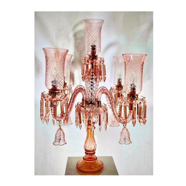 Crystal Elegance Table Lamp - Chandelier Style