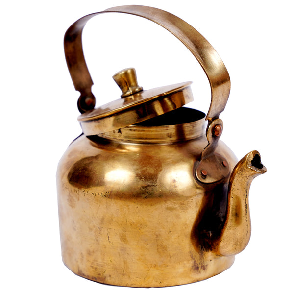 Gold Matt Finish Pure Brass Kettle