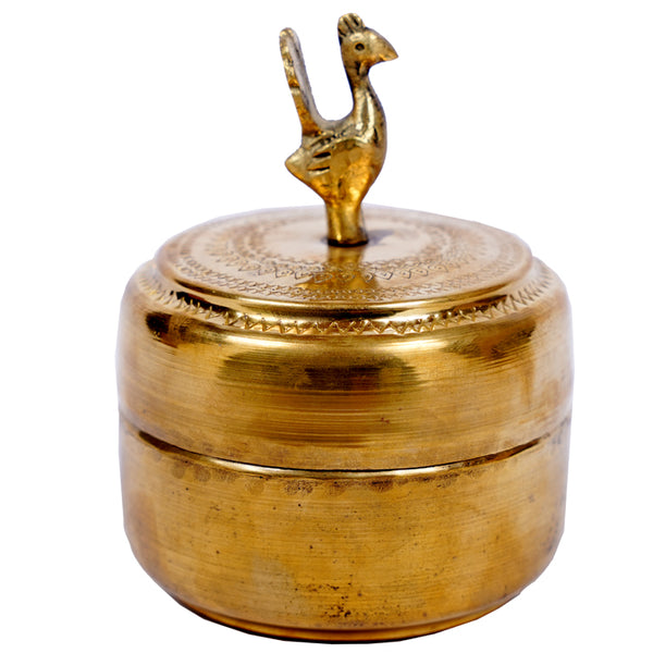 Vintage Brass Jewellery Box - Medium