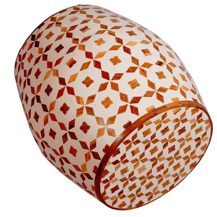 Maya Inlay Cylinder Shaped Side Table
