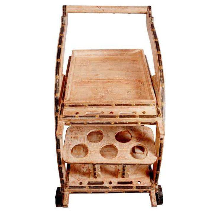Khaas Antique Bar  Cart Made From A Bullock Cart