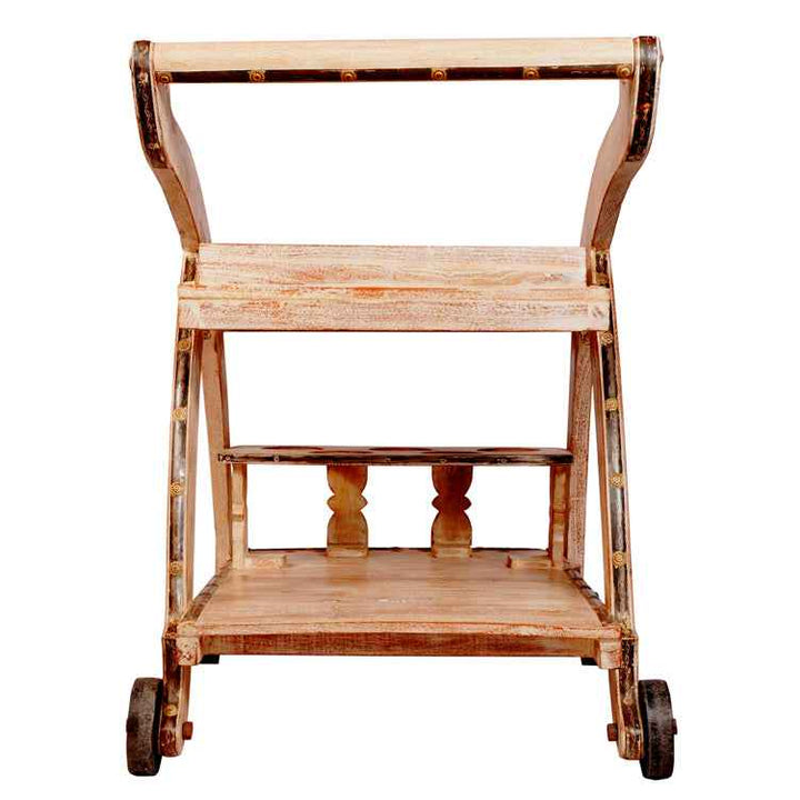 Khaas Antique Bar  Cart Made From A Bullock Cart