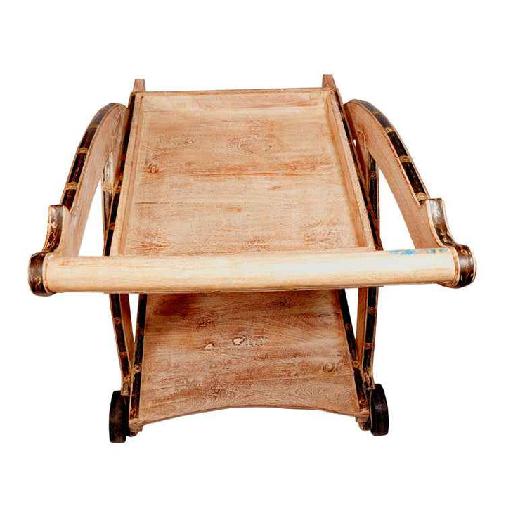 Khaas Antique Bar  Cart Made From A Bullock Cart