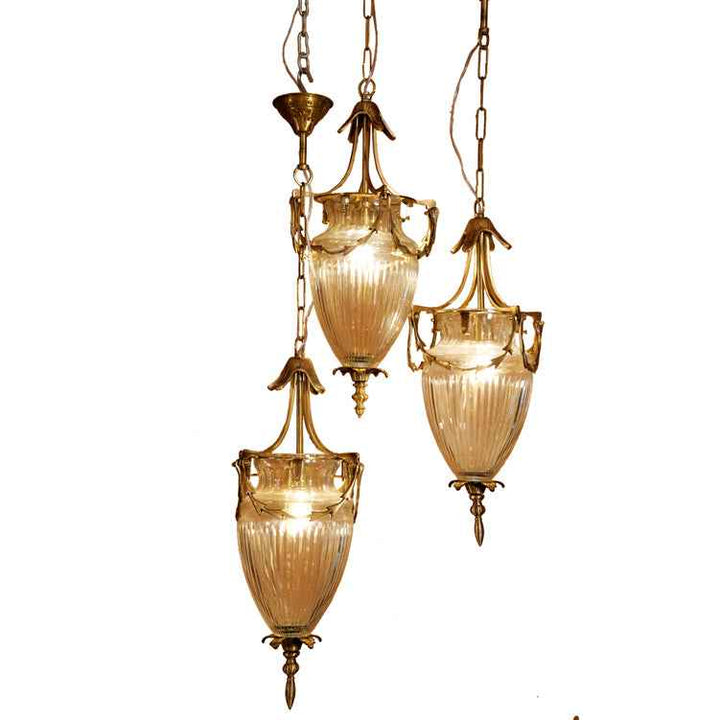 Lumina Glass And Brass Pendant Light