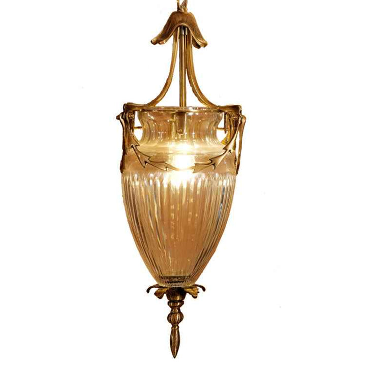 Lumina Glass And Brass Pendant Light