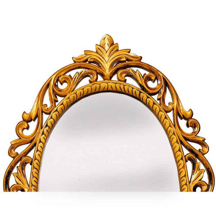 Sundar Oval Mirror In Antique Finish