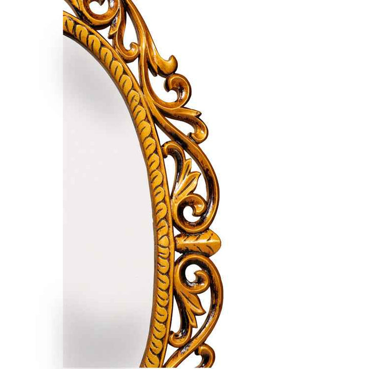 Sundar Oval Mirror In Antique Finish
