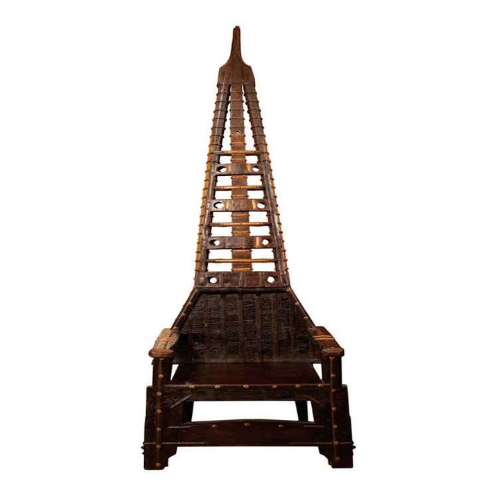 Singhasan Antique Throne Chair  Made From A Bullock Cart