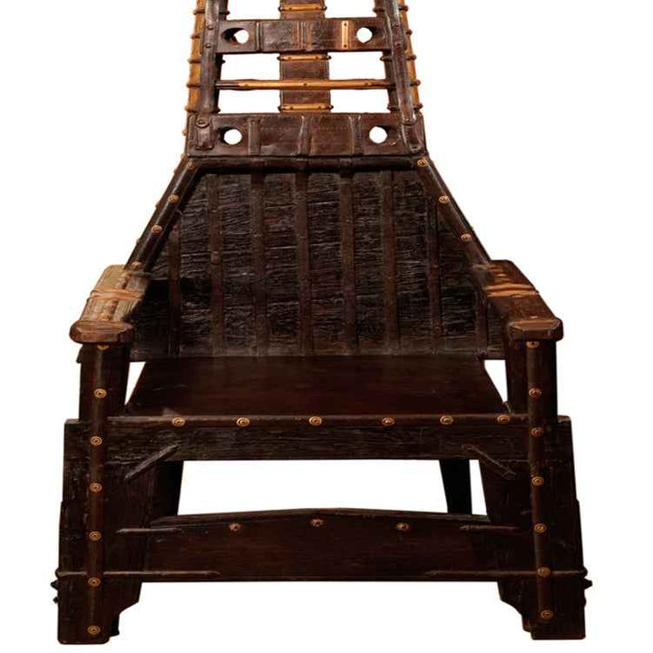 Singhasan Antique Throne Chair  Made From A Bullock Cart