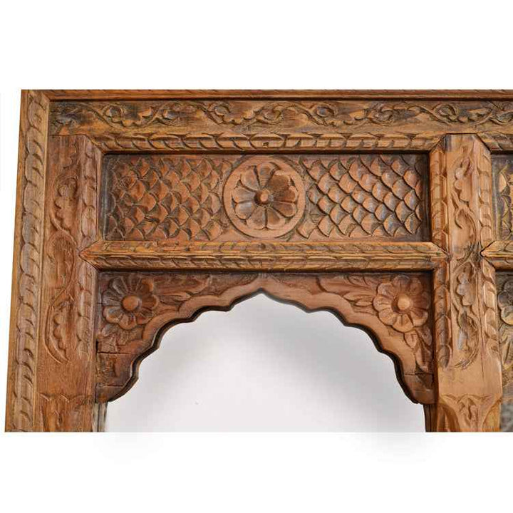 Zahi Teak Wood Mirror Frame With Three Frames