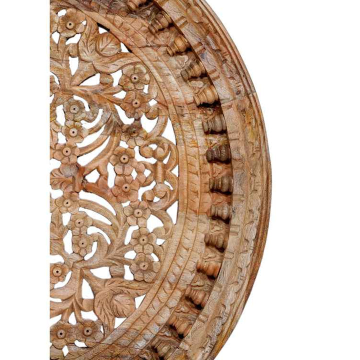Carved Wooden Panel - Natural Finish