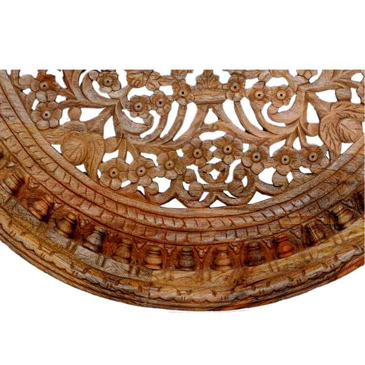 Carved Wooden Panel - Natural Finish