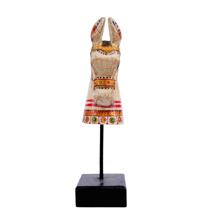 Hand Painted Horse Head On Stand