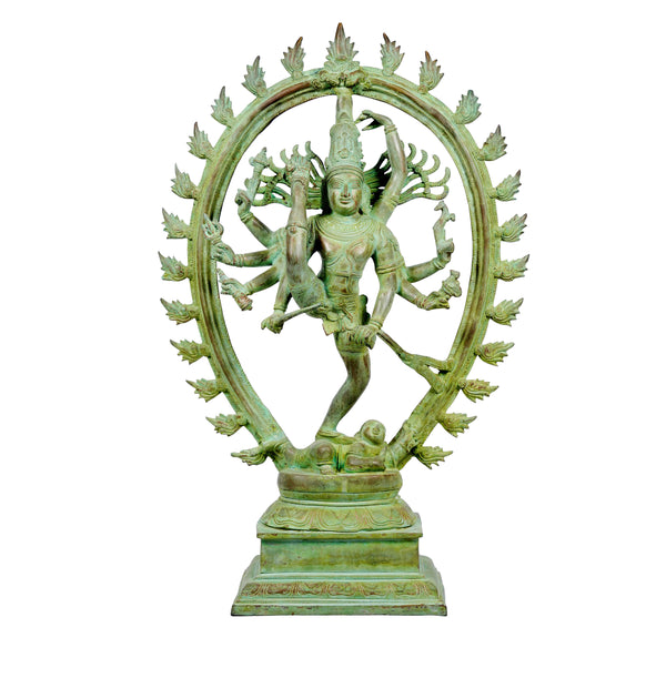 Lord Shiva In Urdhva Tandava Pose - Brass Table Decor
