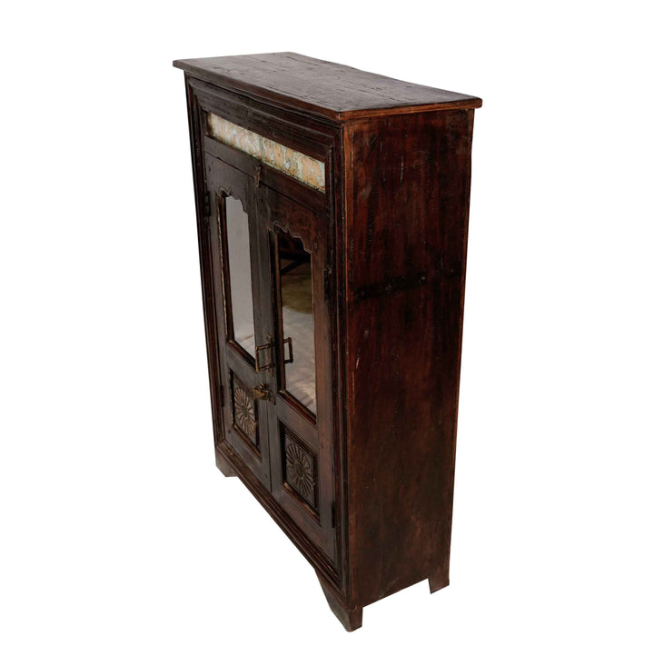 Saanvi Teak Wood Vintage Kitchen Cabinet