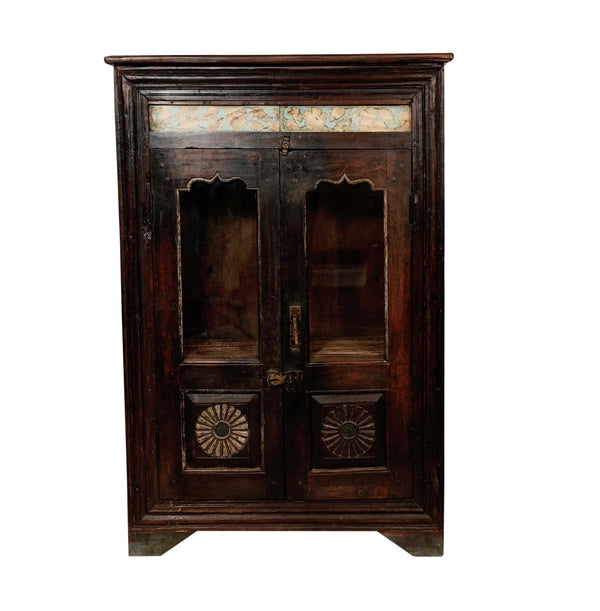 Saanvi Teak Wood Vintage Kitchen Cabinet