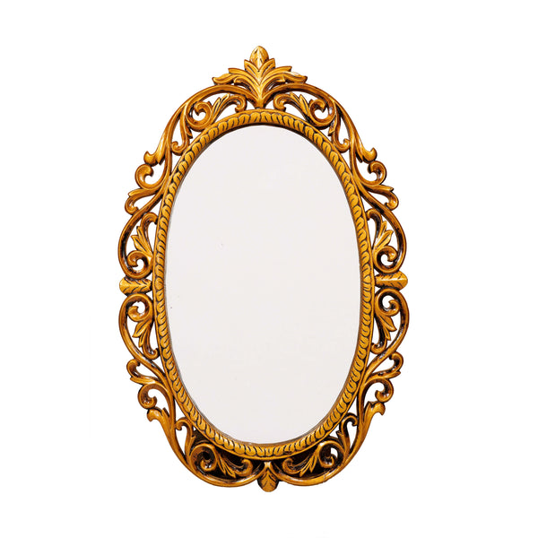Sundar Oval Mirror In Antique Finish