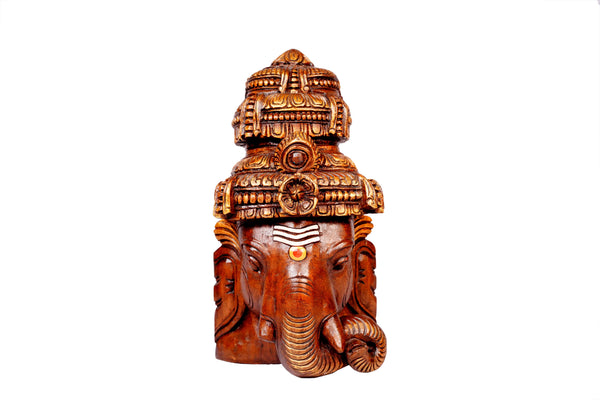 Wooden Ganesha Bust