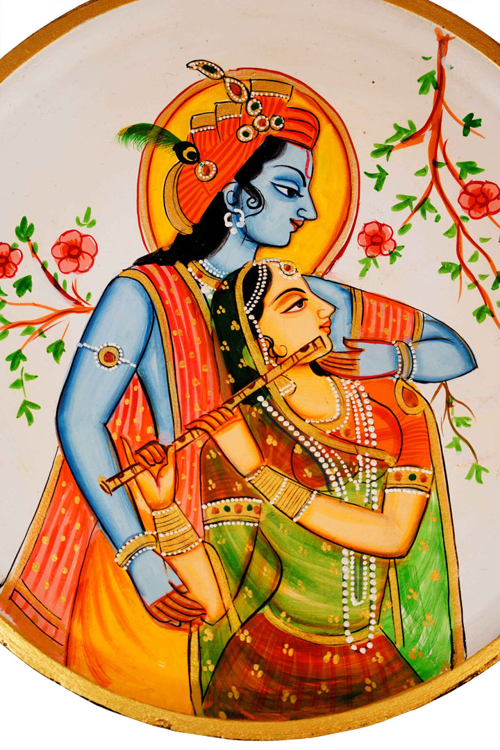 Radha Krishna Lost Ib Love - Wall Plate -12 Inches