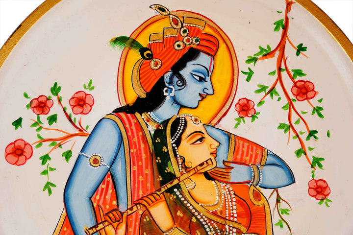 Radha Krishna Lost Ib Love - Wall Plate -12 Inches