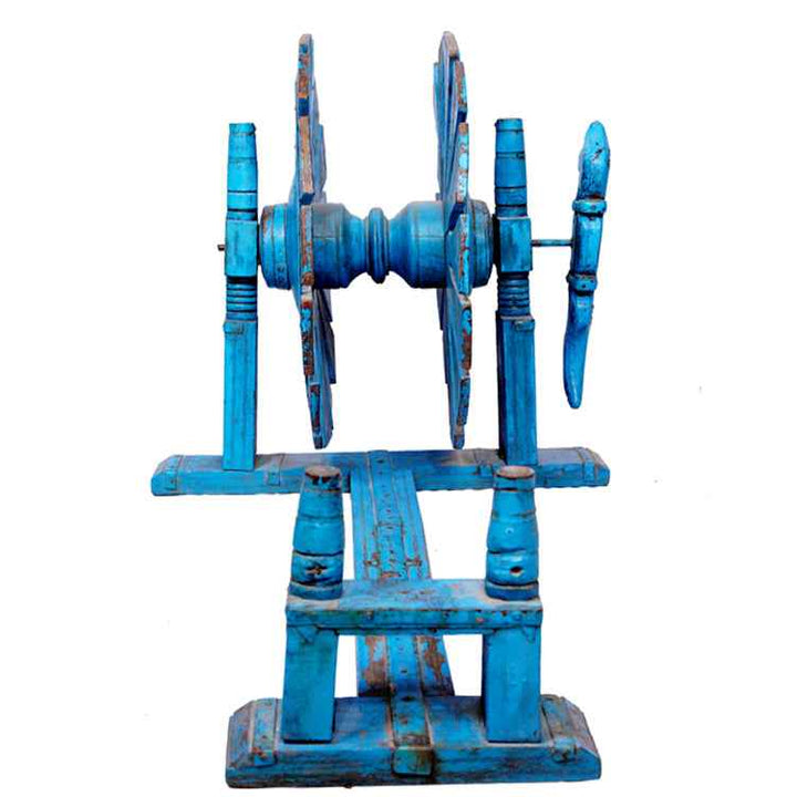 Blue Distressed Vinatge Charkha