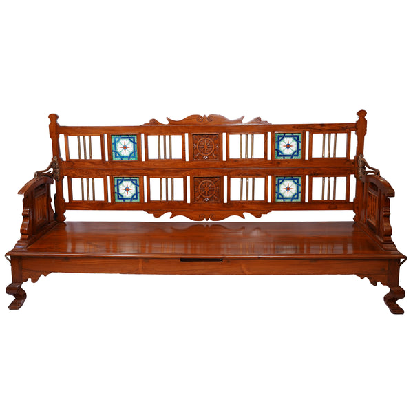 Heritage Tile-Back Bench