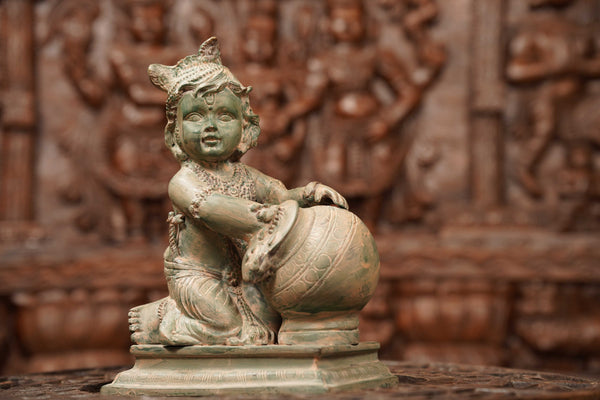 Brass Butter Krishna