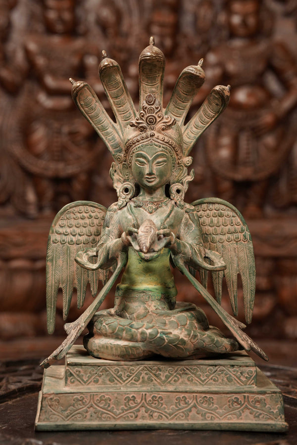 Brass Snake Lady Figurine