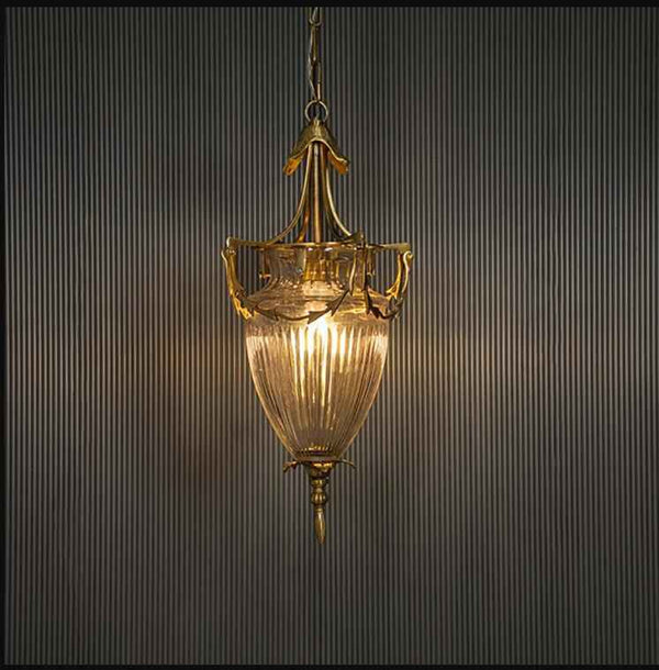 Lumina Glass And Brass Pendant Light