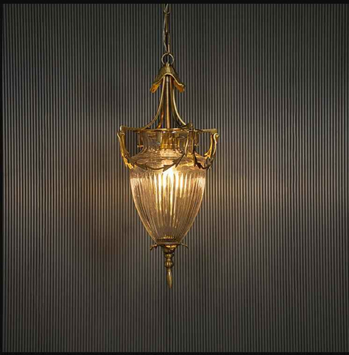 Lumina Glass And Brass Pendant Light