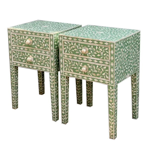 Leafa Inlay Side Tables - Set of 2