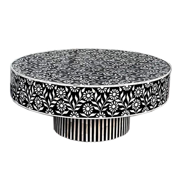 Elara Floral Inlay Cofee Table
