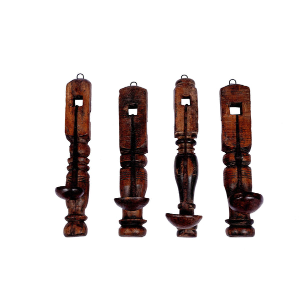 Wooden Vintage Candle Holder