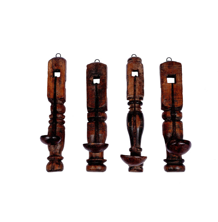 Wooden Vintage Candle Holder