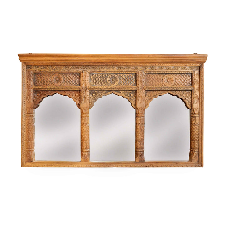 Zahi Teak Wood Mirror Frame With Three Frames